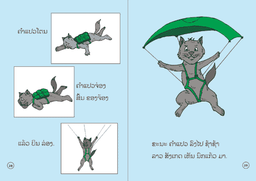 Samples pages from our book: The Cat That Flew