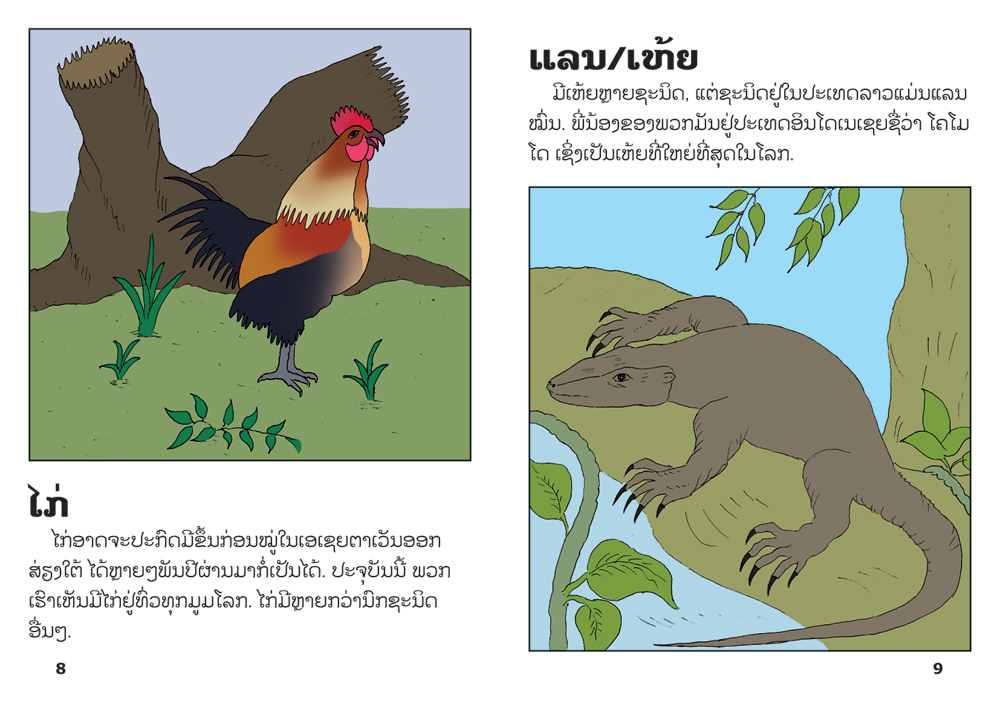 sample pages from The Slow Loris, published in Laos by Big Brother Mouse